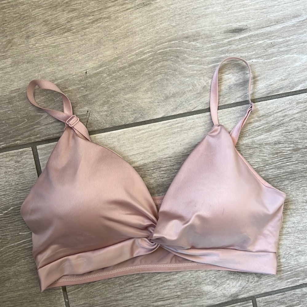 Satin Pink Bralette